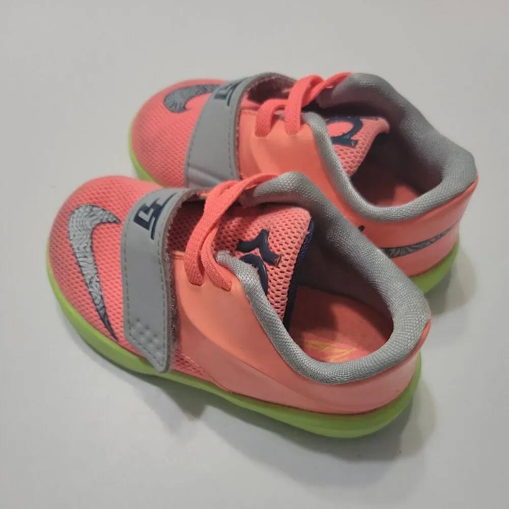 Nike Flex Girls 5 Child Sneakers Lace Up Hook Loop‎